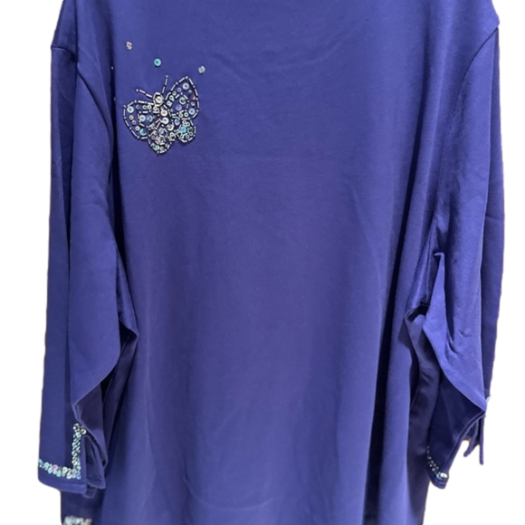 154. NWT WOMENS QUACKER FACTORY 2X DETAIL TOP - Picture 9 of 9